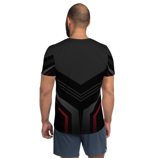 Men's Athletic T-shirt - Black Print