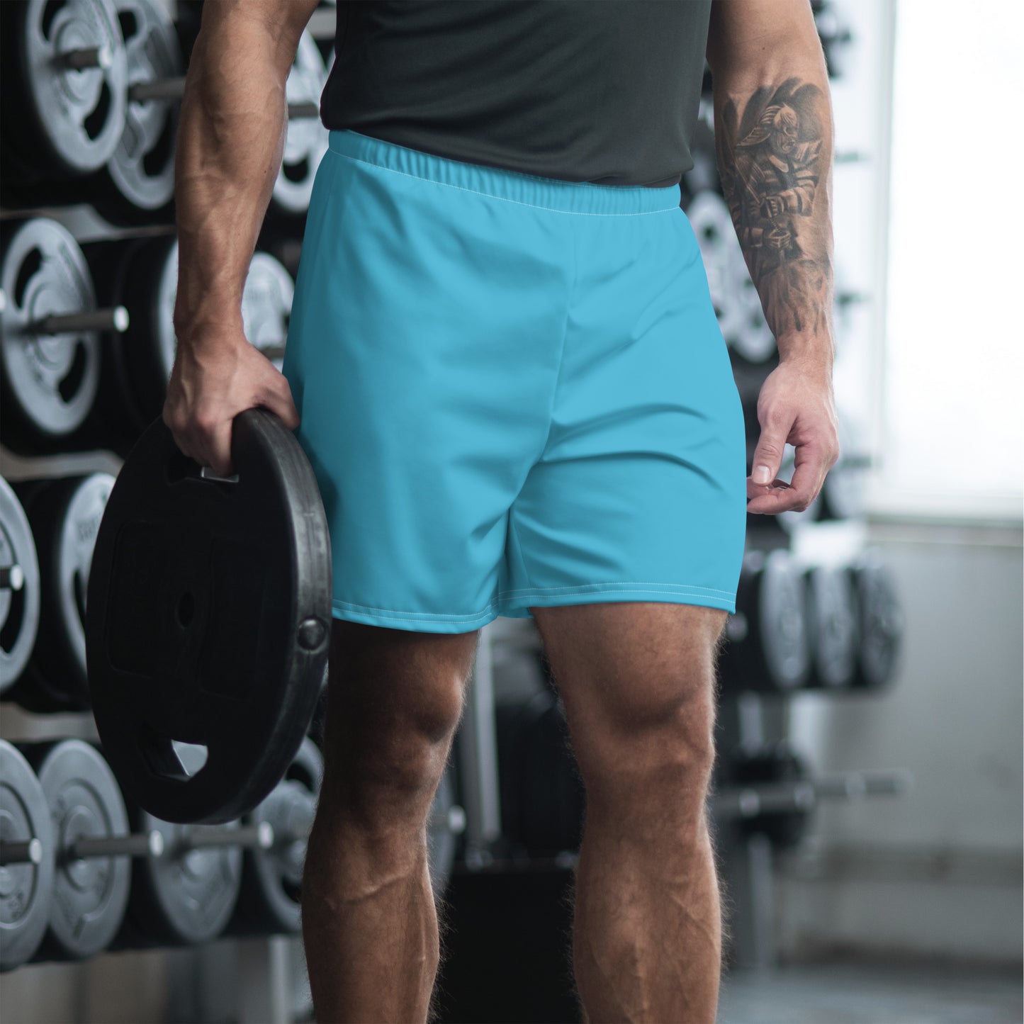 Men's Recycled Athletic Shorts - Light Blue