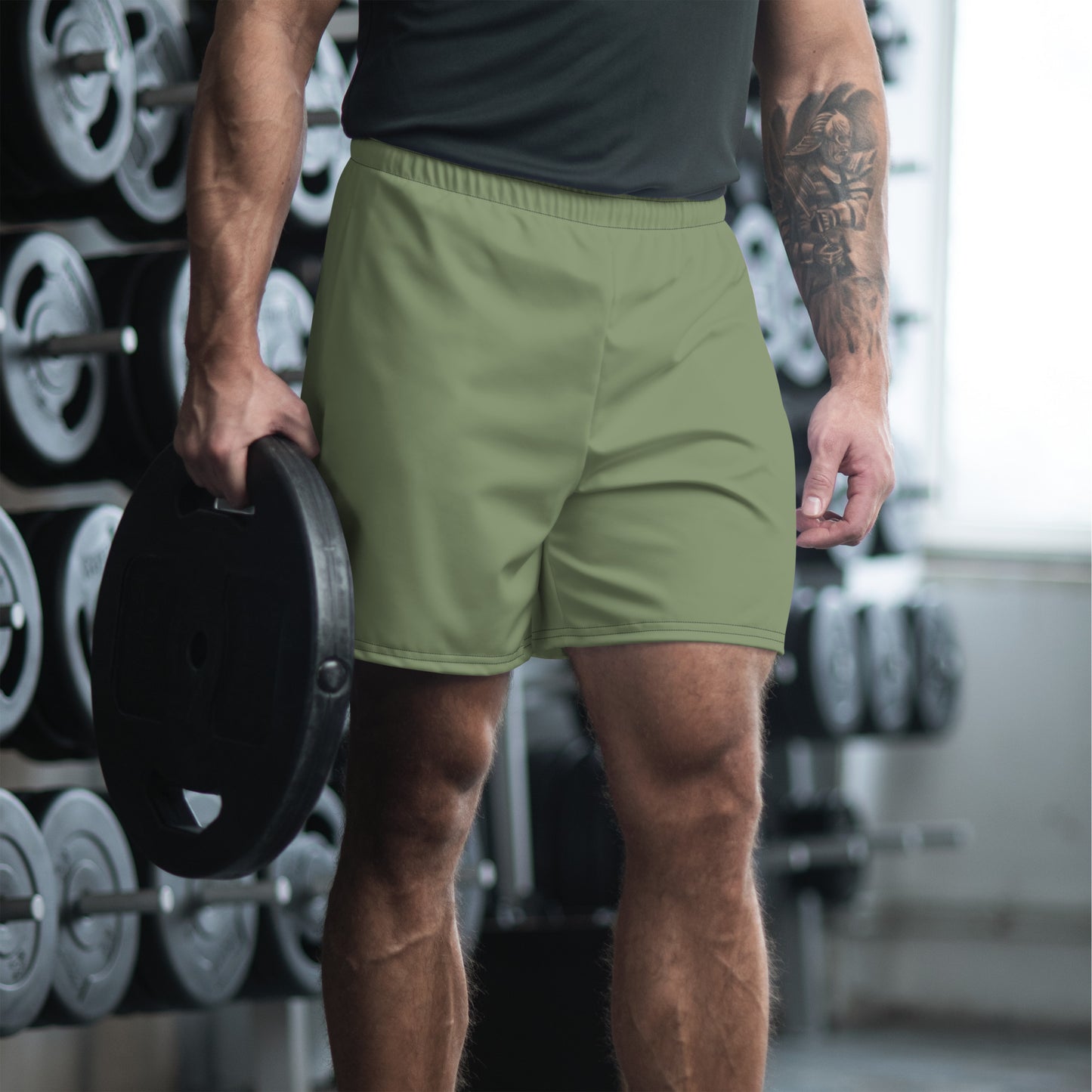 Men's Recycled Athletic Shorts - Light Green