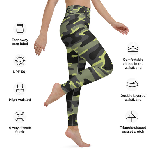 Yoga Leggings - Camouflage print