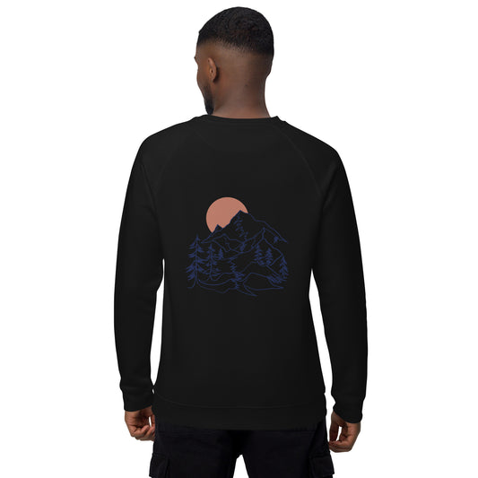 Organic raglan sweatshirt - Mountain print