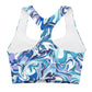 Long Line Sports Bras - Comfort and Style for Your Workout (Blue swirl print)