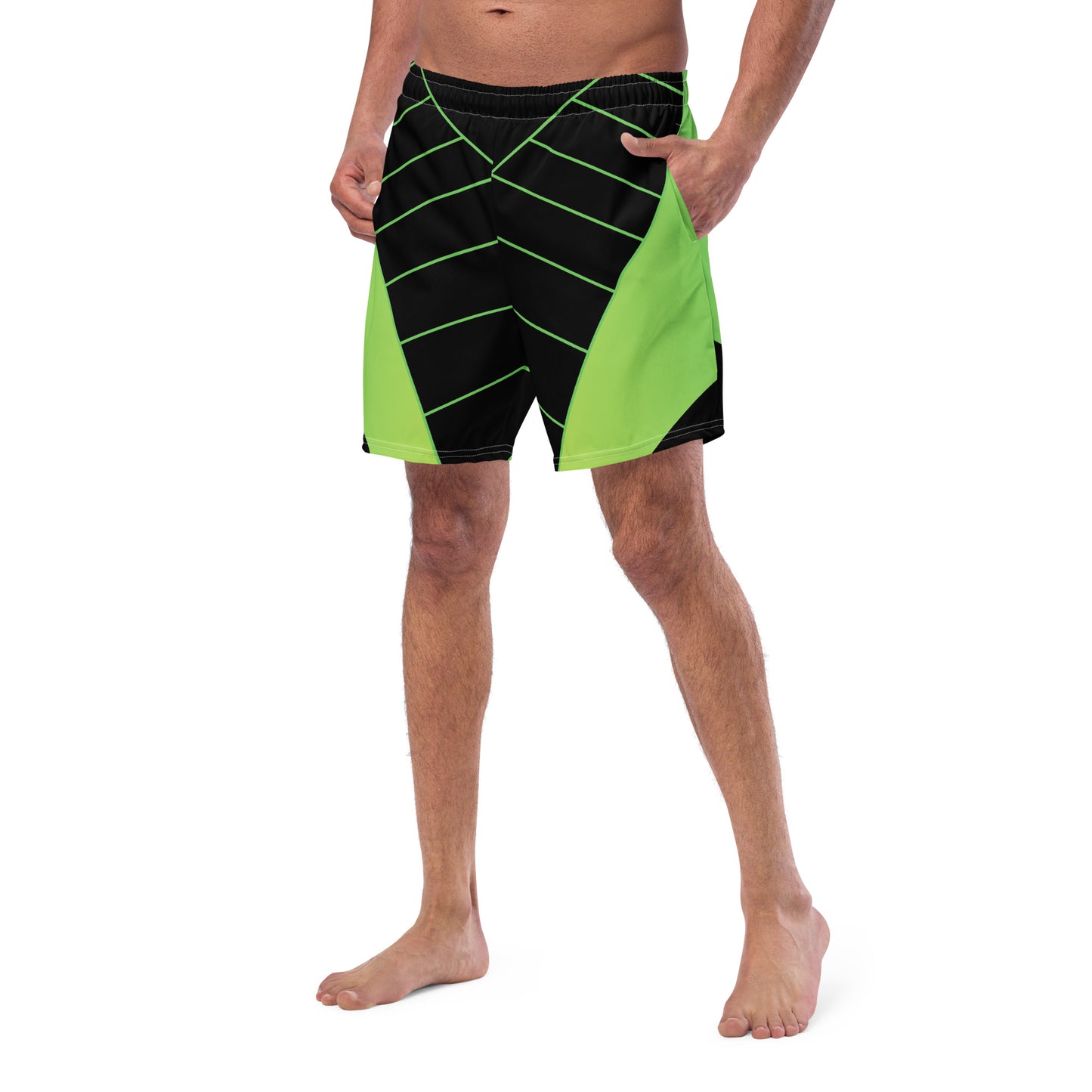Men's swim trunks- Green print