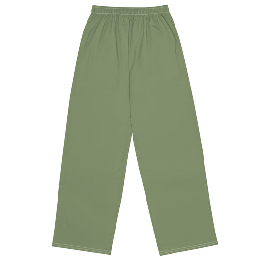 Wide leg palazzo pants -Green