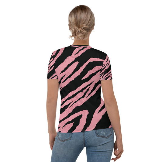 Women's camouflage  T-shirt - (Pink and Black)