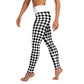 Checkered (Black & White) - Women's  Yoga Leggings