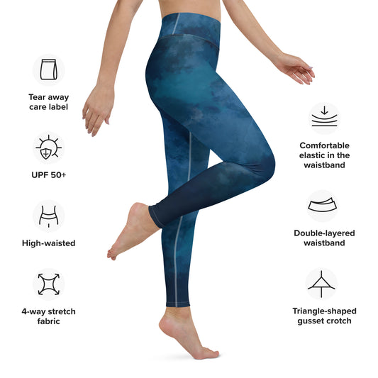 Yoga Leggings - Blue print