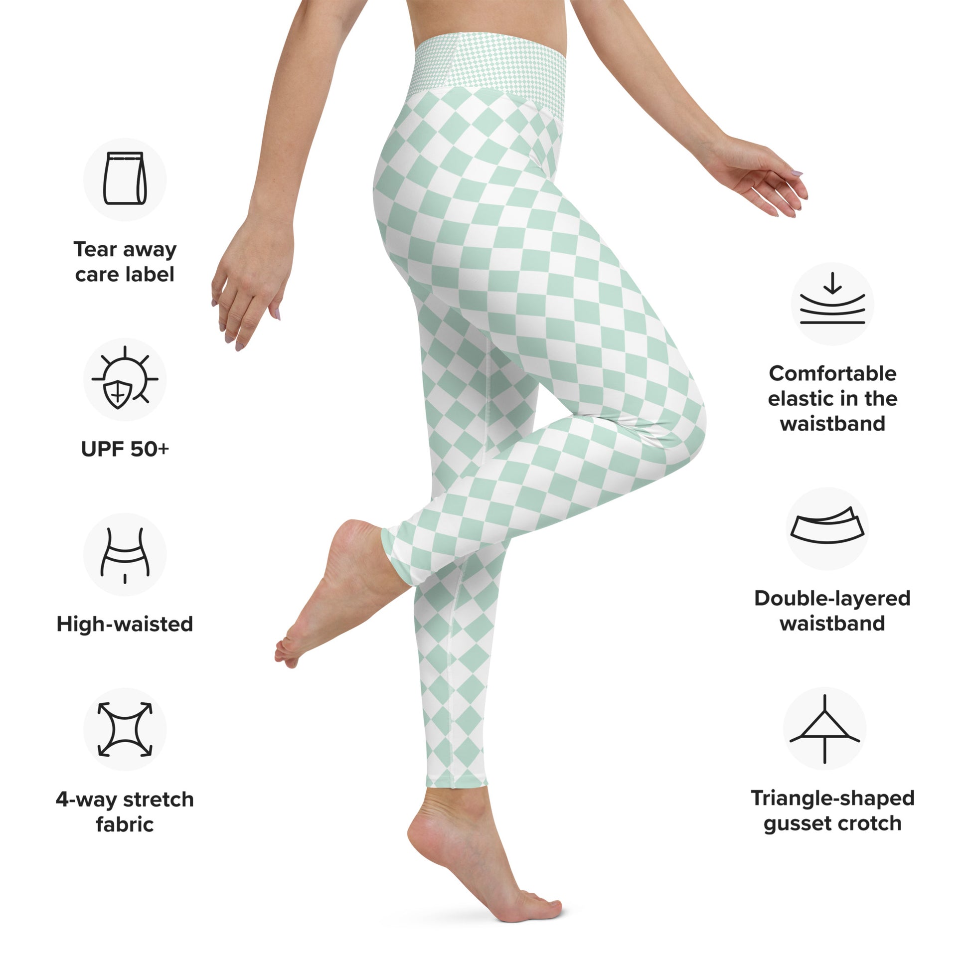 Womens Leggings | Solid White Leggings | Yoga Pants | Footless Tights |  Yoga Waistband