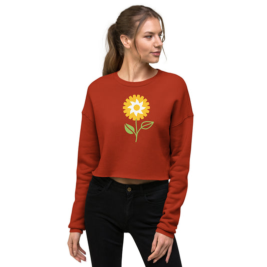 Crop Sweatshirt (Flower Pattern)